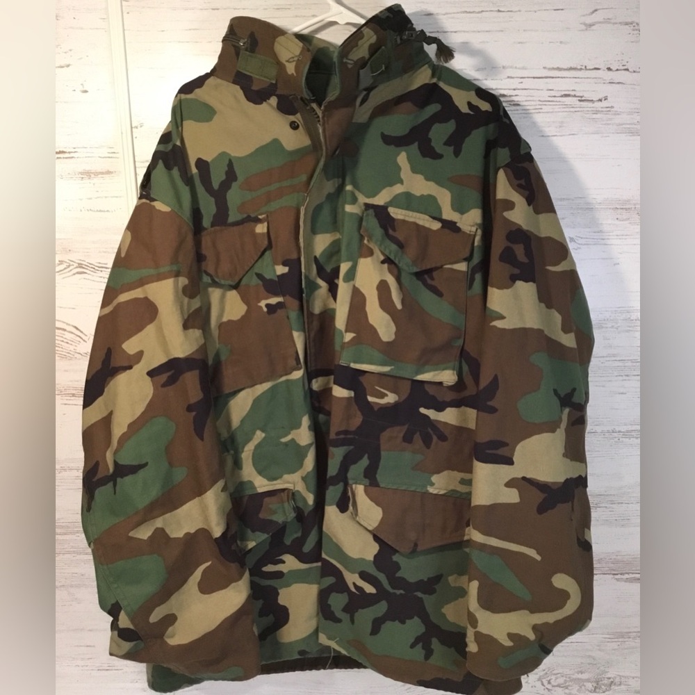 US Military Cold Weather Field Camo Coat Jacket 8415-01-099-7842, size XL